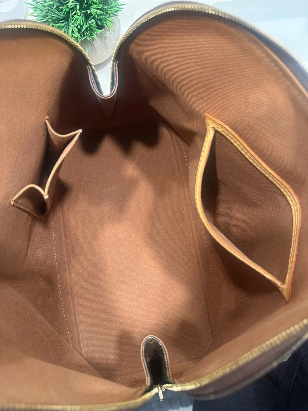 Louis Vuitton Monogram Alma Satchel in Brown and Tan - Picture 3 of 8